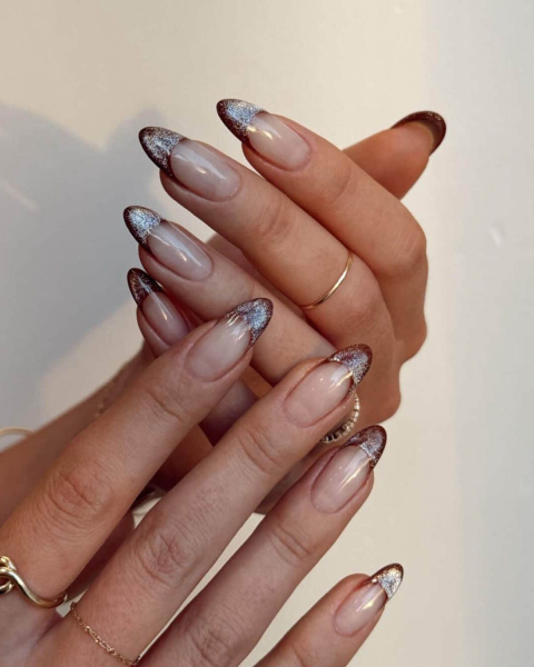 velvet french manicure by nailartbyqueenie